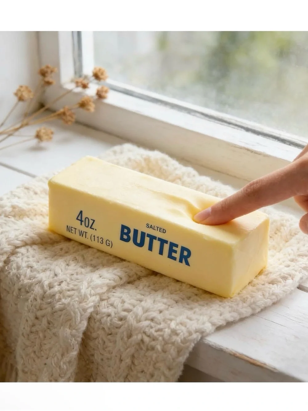 Salted Butter Squishy Toy - Yellow Novelty Stress Relief Squeeze